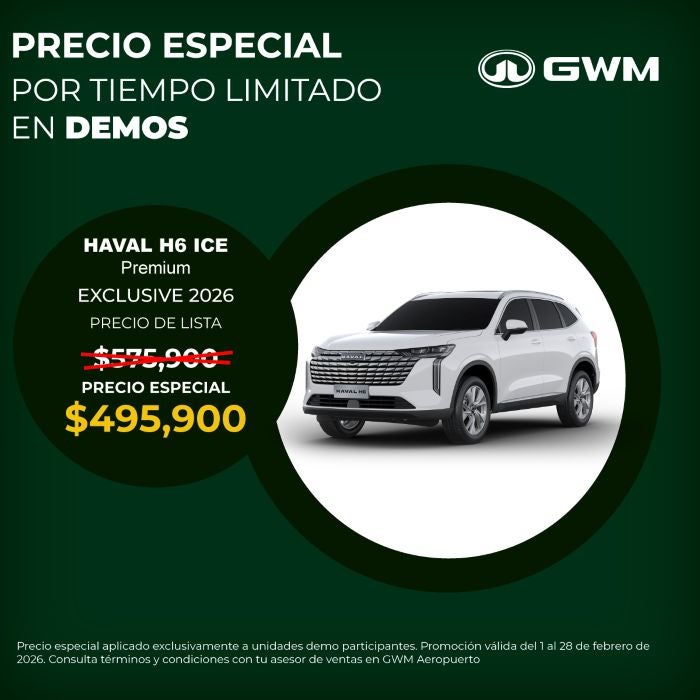 Haval H6 ICE Premium 2026: Ahorro Exclusivo